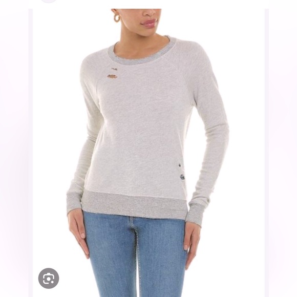 n : PHILANTHROPY, distressed casual, women’s sweat shirt, size Small - Picture 4 of 4